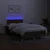 Vidaxl Box spring postelja z vzmetnico LED tem. rjava 120x190 cm blago