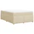 Vidaxl Box spring postelja z vzmetnico krem 160x200 cm blago