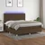 Vidaxl Box spring postelja z vzmetnico LED temno rjava 180x200cm blago