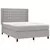shumee Box spring postelja z vzmetnico svetlo siva 140x200 cm blago