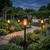 LED solarna lampa FLAME LED/1,2V 100 mAh 1800K 37 cm IP44 crna