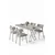 Hanah Home Trpezarijski set, 5 komada, Sivi