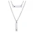 Dvojna srebrna ogrlica z diamantom TS-PN-0056