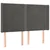 LED uzglavlje tamnosivo 147x16x118/128 cm baršunasto