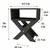 Hanah Home pomoćni sto X Legs, 43 cm, antracit