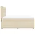 Vidaxl Box spring postelja z vzmetnico krem 160x200 cm blago