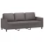 Vidaxl Trosed siv 180 cm umetno usnje