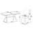 Lena - White Marble, Chrome, Cappuccino White MarbleChromeCappuccino Dining Table & Chairs Set (5 Pieces)