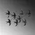 Wallity Zidna dekoracija Flying Birds 1, 69x41x7cm, Crna