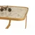 Hanah Home klub sto Hisar 90, 90 cm, hrast / beli mermer