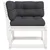 Kutna vrtna sofa s jastucima bijela 73 x 73 x 78 cm od borovine