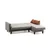 Atelier del Sofa Set Ugaona garnitura i fotelja Polya L Svetlosivi