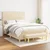 vidaXL vidaXL Box spring postelja z vzmetnico krem 140x190 cm blago, (20893708)