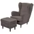MID.YOU TABURE, tekstil mocha rjava