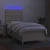 Vidaxl Box spring postelja z vzmetnico LED krem 100x200 cm blago