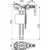 ALCAPLAST Plovak 3/8 horizontalni PVC A150