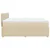 vidaXL vidaXL Box spring postelja z vzmetnico krem 200x200 cm blago, (21308068)