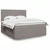Vidaxl Box spring postelja z vzmetnico taupe 180x200 cm blago
