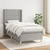 Vidaxl Box spring postelja z vzmetnico svetlo siva 90x190 cm blago