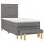 Vidaxl Box spring postelja z vzmetnico temno siva 90x200 cm blago