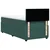 Vidaxl Box spring postelja z vzmetnico temno zelena 90x200 cm žamet