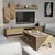 Hanah Home Set TV Komoda i klub sto Hrast