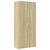 Visoka komoda boja hrasta 80x42,5x249 cm od konstruiranog drva