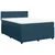 Vidaxl Box spring postelja z vzmetnico modra 140x190 cm žamet