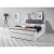 Carryhome POSTELJA 180 cm  x 200 cm , tekstil, leseni material siva, bela