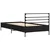 Okvir za krevet crni 75 x 190 cm od konstruirano drvo i metal