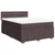 Vidaxl Box spring postelja z vzmetnico temno rjava 140x200 cm blago