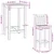 Vanjski bar set 3 pcs Neprerađeno Čvrsto teak drvo