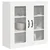 vidaXL Stenska kuhinjska omarica Bela 80 x 31 x 80 cm Konstruiran les
