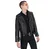 Moška jakna (biker) STRAIGHT TO HELL - Commando - Black/Silver - Ball Pull/Red Lining - COM-BLK-NIC-MOD