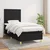 vidaXL Box spring postelja z vzmetnico črna 80x200 cm blago
