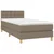 Vidaxl Box spring postelja z vzmetnico LED taupe 100x200 cm blago