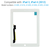Apple iPad 3, iPad 4 - Steklo na dotik + gumb Domov (bel)