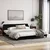 Okvir za krevet Dover crni 200x200 cm od tkanine