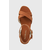 Sandale U.S. Polo Assn. LOREN za žene, boja: smeđa, klin peta, LOREN002D
