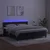 Vidaxl Box spring postelja z vzmetnico LED črna 180x200 cm žamet