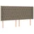 Vidaxl Box spring postelja z vzmetnico LED taupe 200x200 cm blago