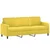2-dijelni set sofa žuti baršunasti