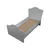 Hanah Home Ram za krevet Rb-022, 90x120x190 cm, Beli