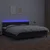 Vidaxl Box spring postelja z vzmetnico LED črna 200x200cm umetno usnje