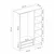 Hanah home Ormar Kale Anthracite 135x210x52cm Crni