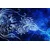 Tapeta neobičajna modra risba - 147x270