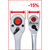 KS Tools Monster račna 3/8 sa 96 zuba 198mm 935.3890