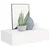 Zidna polica s ladicom bijela 40 x 23,5 x 10 cm MDF