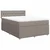 vidaXL Box spring postelja z vzmetnico taupe 140x190 cm blago