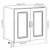 Vidaxl Kuhinjski element Kalmar Bela 80 x 46 x 81,5 cm Konstruiran les